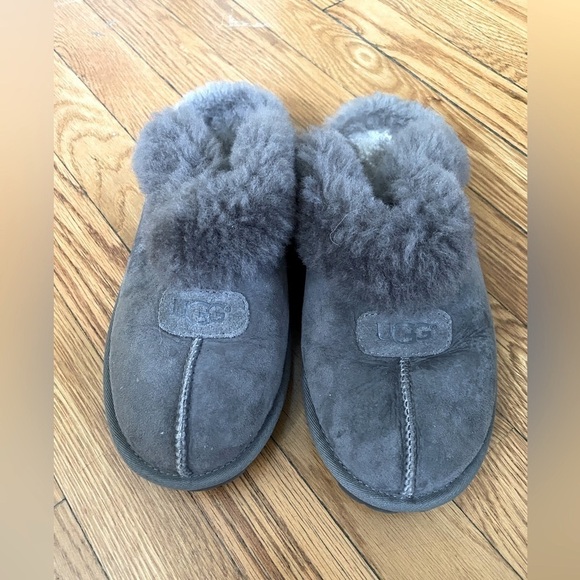 UGG Coquette Shearling Slippers Gray Size 9 - Picture 2 of 7
